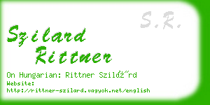 szilard rittner business card